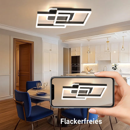 ANTENLICHT Smarte LED Deckenleuchte Dimmbar mit Alexa/Google - Schwarz