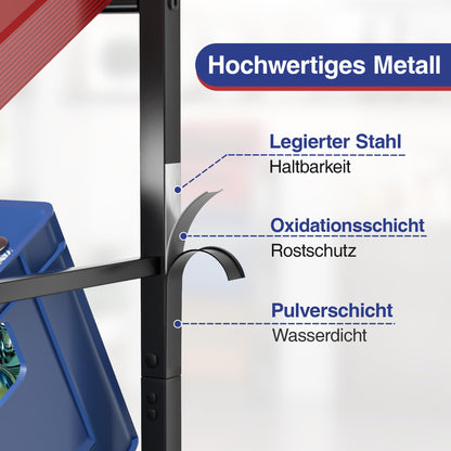 jockcaras Getränkekistenregal Metall, 3 Ebenen, bis 150 kg, schwarz
