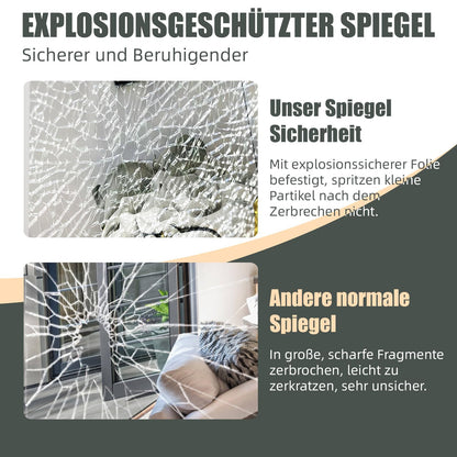 AUFHELLEN Standspiegel 140x40 cm mit Metallrahmen, schwarz