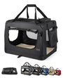 lionto Hundetransportbox faltbar, 82x58x58 cm, schwarz, bis 18 kg
