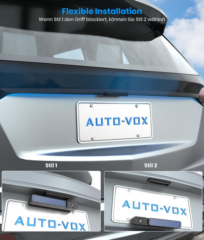 AUTO-VOX Solar1PRO Solar Rückfahrkamera kabellos mit 5" Monitor
