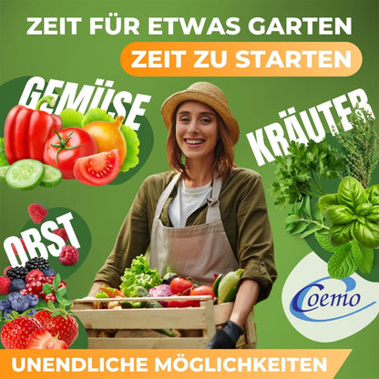 Coemo Hochbeet aus Holz 120 × 60 × 90 cm mit Ablageboden