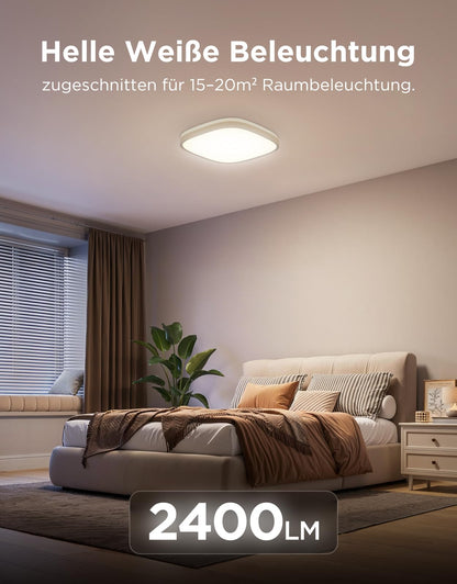 Govee RGBIC Smart LED-Deckenleuchte, 24 W, dimmbar, 30 cm