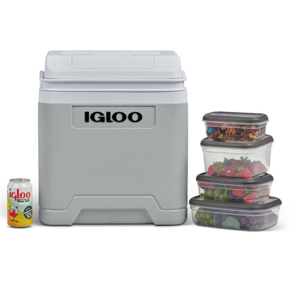Igloo IE27 elektrische Kühlbox 27 L, 12V/230V, Grau