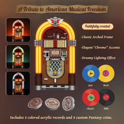 PANTASY Retro-Jukebox Bauset mit Mechanik, Sound und Münzfunktion