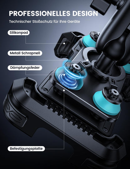 Lamicall Handyhalterung Motorrad & Fahrrad, vibrationsgedämpft