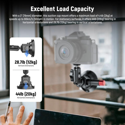 NEEWER CA104 Kamera Saugnapfhalterung mit Magic Arm und Kugelkopf