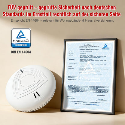 Daytech Rauchmelder AJ-762 mit 10-Jahres-Batterie, 4er-Set