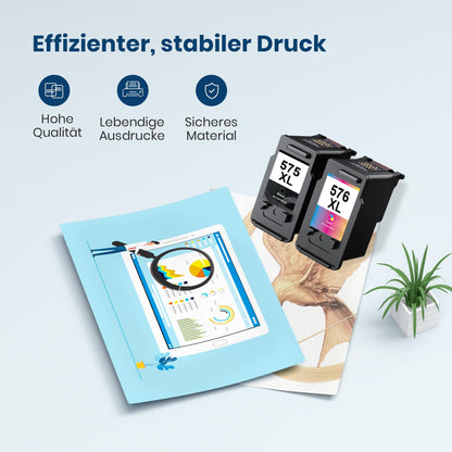 Washope PG-575XL CL-576XL Tintenpatronen kompatibel für Canon Pixma
