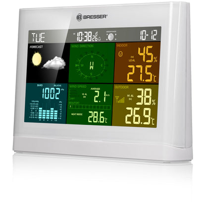 Bresser 5-in-1 Comfort Wetter Center Funk-Wetterstation, weiss