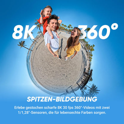 Insta360 X5 Must-Have-Bundle – 8K 360° Action Cam, wasserdicht
