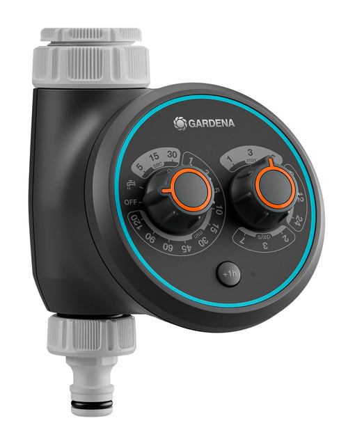 Gardena Water Control Easy Plus Bewässerungscomputer (01897-20) mit zwei Drehreglern zur Bewässerungssteuerung