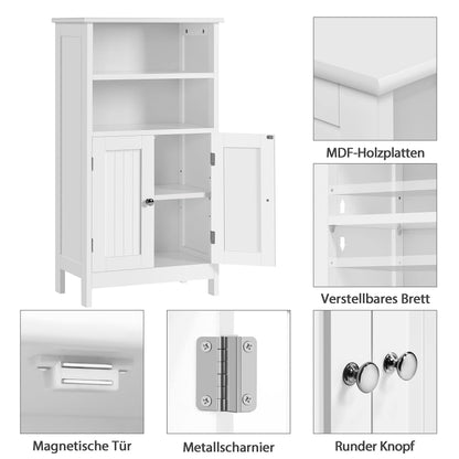 Yaheetech Mehrzweckschrank Kommode Doppeltür Weiss