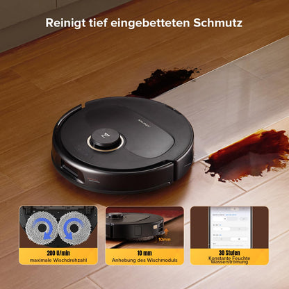 roborock Qrevo S5V Saugroboter mit Wischfunktion, Schwarz