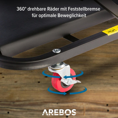 Arebos 2-in-1 Montagerollbrett, Werkstatt-Liegewagen, 150 kg