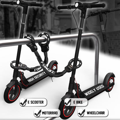 FONGKE Kettenschloss 8 mm – Fahrradschloss für E-Scooter & E-Bike