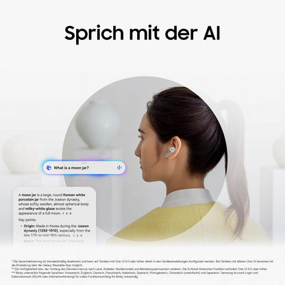 Samsung Galaxy Buds4 Pro, Hi-Fi In-Ear-Kopfhörer mit ANC, White