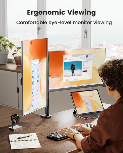 ErGear EGCM1 Monitor Halterung 2 Monitore, 13-32 Zoll, VESA 75/100