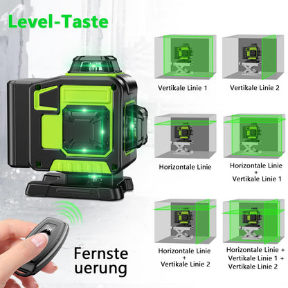 Tdyon Kreuzlinienlaser grün 16 Linien 4x360° selbstnivellierend