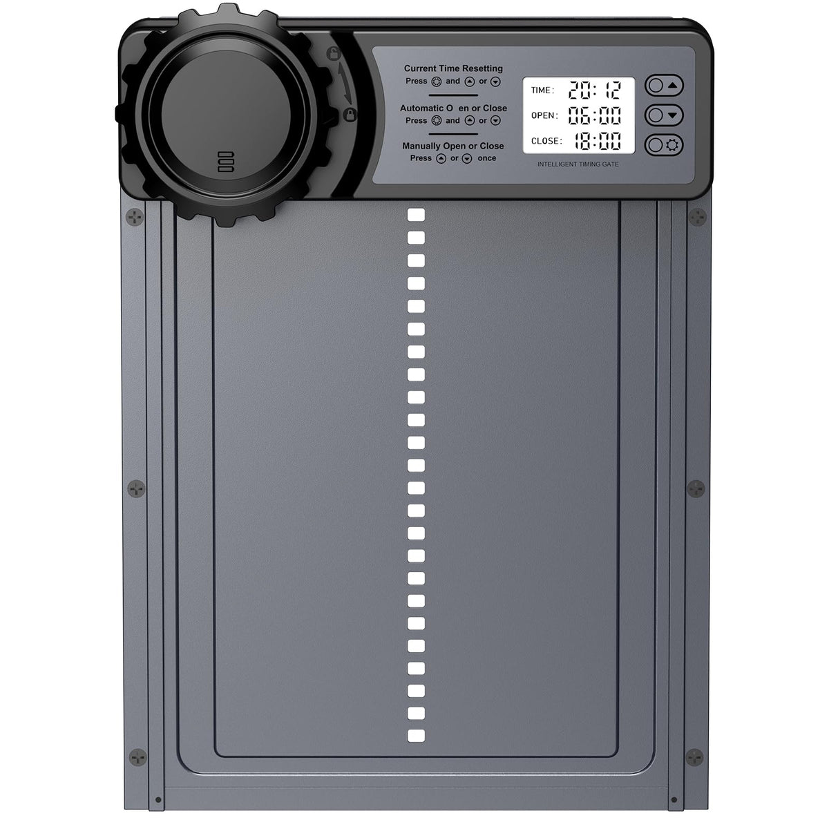 CHAMUTY Automatische Hühnerklappe Aluminium mit Timer und Display, elektrische Hühnerstalltür mit Einklemmschutz