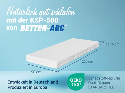 Betten-ABC KSP-500 7-Zonen Kaltschaum Matratze - 90x200 cm H2