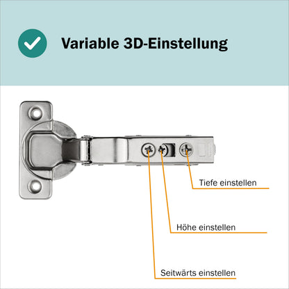 rudis-spareparts Softclose Scharnier für IKEA UTRUSTA 110°, 8 Stück