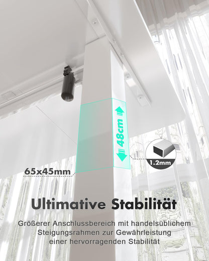 Devoko Elektrischer Steh-Sitz Schreibtisch – 100x60cm Weiss
