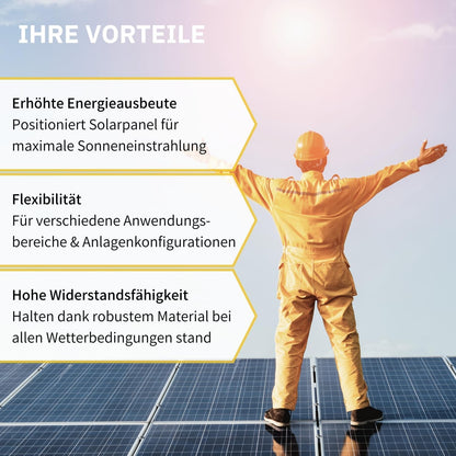 Avoltik Solar Halterung Ziegeldach Set für 4 PV Module 30-45 mm