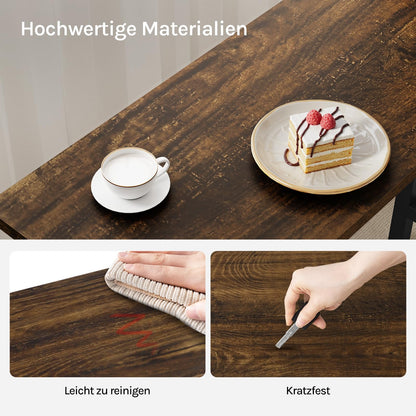 WOLTU Bartisch Stehtisch – Vintage Holzoptik 100x100x40cm