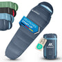 NORDMUT® Ultraleicht Mumienschlafsack - 3-Jahreszeiten 250 GSM. Ergonomische Mumienform. Isoliert für Camping/Trekking 3-Jahreszeiten.
