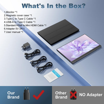 CUIUIC 15.6" Tragbarer Monitor - FHD IPS USB-C/HDMI