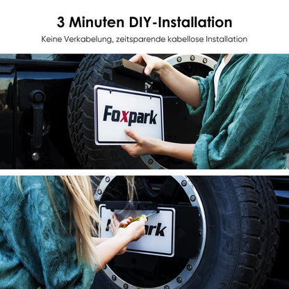 Foxpark Solar 3 kabellose Rückfahrkamera Set mit 5" Monitor, 1080P