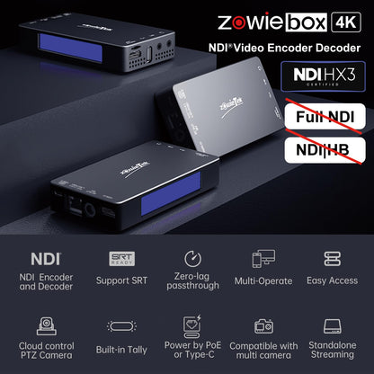 zowietek 4K HDMI NDI|HX3 Encoder/Decoder Live-Streaming