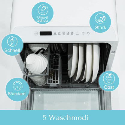 CleanCube Go Mini Geschirrspüler – Ohne Wasseranschluss, 6 Programme