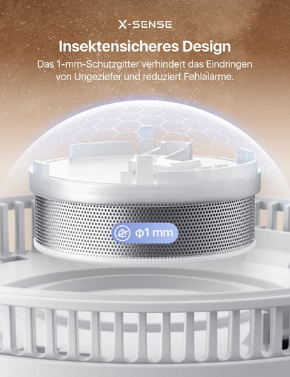 X-Sense Rauchmelder SD11, Magnethalterung, 10-Jahres-Batterie, 10er