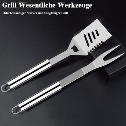 Grilliance Grillbesteck-Set 38-teilig aus Edelstahl mit Grillkoffer