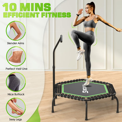 BCAN Fitness Trampolin Erwachsene Ø 122 cm - T-Griff