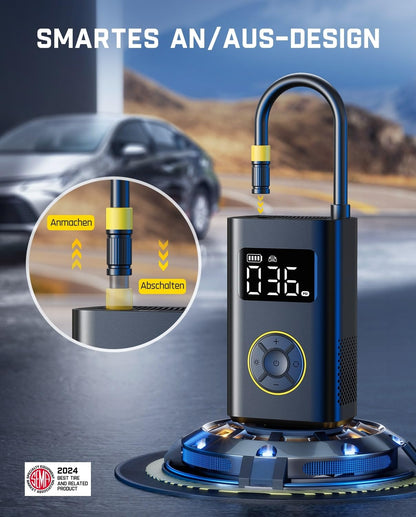 Fanttik X9 Pro Elektrische Luftpumpe, 10,3 BAR/150 PSI, Schwarz