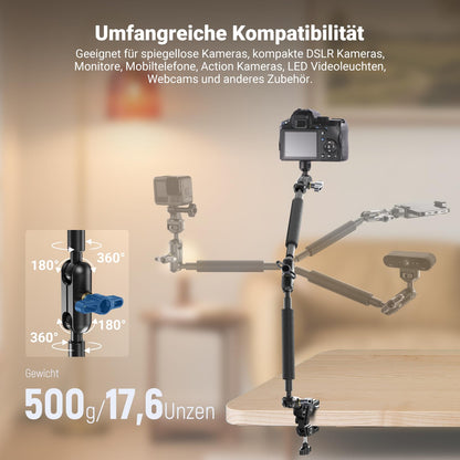 NEEWER Magic Arm UA057, 55 cm Halterung für Kamera und Smartphone