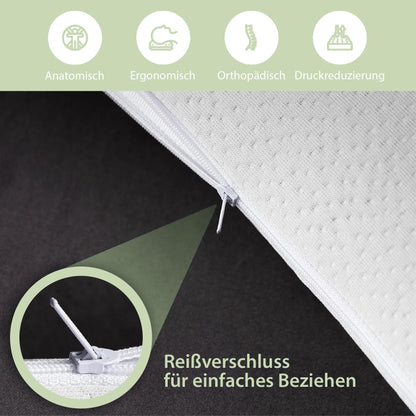 MaxxGoods orthopädisches Nackenstützkissen Visco-Gelschaum 42x70x15 cm