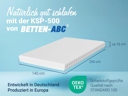 Betten-ABC KSP-500 7-Zonen Kaltschaum Matratze - 140x200 cm H4