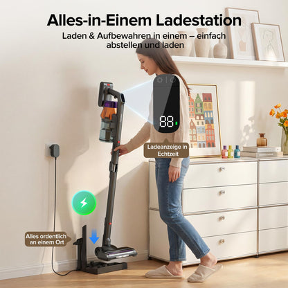 Lubluelu G30 Akku Staubsauger kabellos, 600 W, 50 kPa, selbststehend