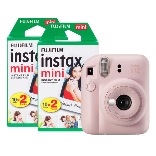 Fujifilm instax Mini 12 Sofortbildkamera - Blütenrosa. Kompakte, abgerundete Kamera für unmittelbare Fotoabzüge.