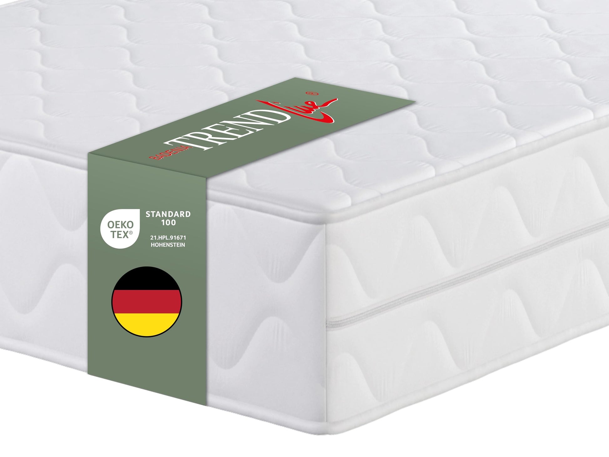 Badenia Trendline BT100 2-in-1 Duo Orthopädische Matratze - 140x200 H2/H3. Rechteckige, weiße Wendematratze. Bietet orthopädischen Schlafkomfort durch Härtegrade H2/H3.