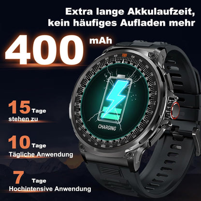 Deedlite Zeus 2.0 Smartwatch Herren mit 1,85-Zoll-Display, Bluetooth