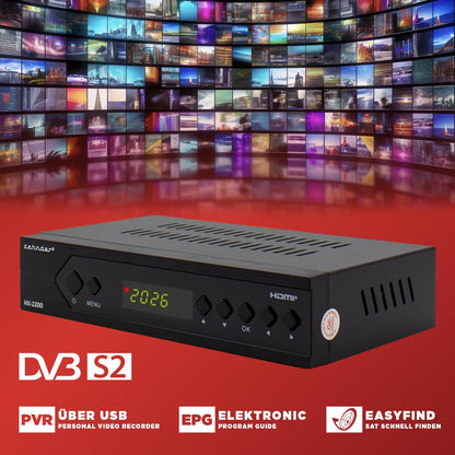 Zehnder HX 2200 Sat-Receiver mit Aufnahmefunktion und Full HD