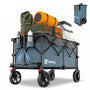 Sekey XXL Plus Faltbarer Bollerwagen 200L 200KG - Blau. Blauer Falt-Bollerwagen. Transportiert Lasten bei Ausflügen oder Einkäufen.