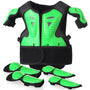 yeesport Protektoren-Set Kinder: Brustpanzer, Knie- & Ellbogenschutz mit verstellbaren Riemen und Reissverschluss