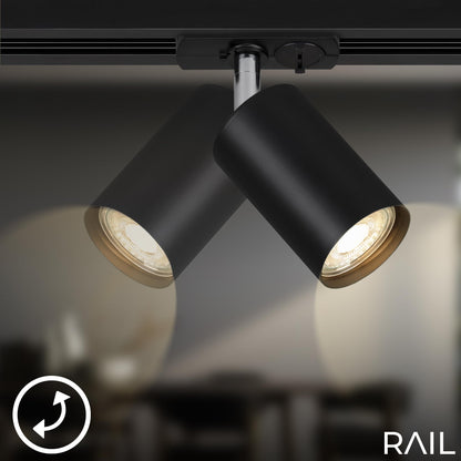 BRILONER Schienensystem Rail Starterset – 4 Spots 1.5m Schwarz
