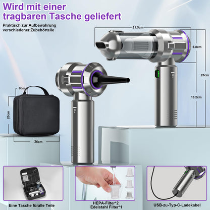 RABIGALA Akku-Handstaubsauger 4-in-1 HL-138, kabellos, 28000 PA